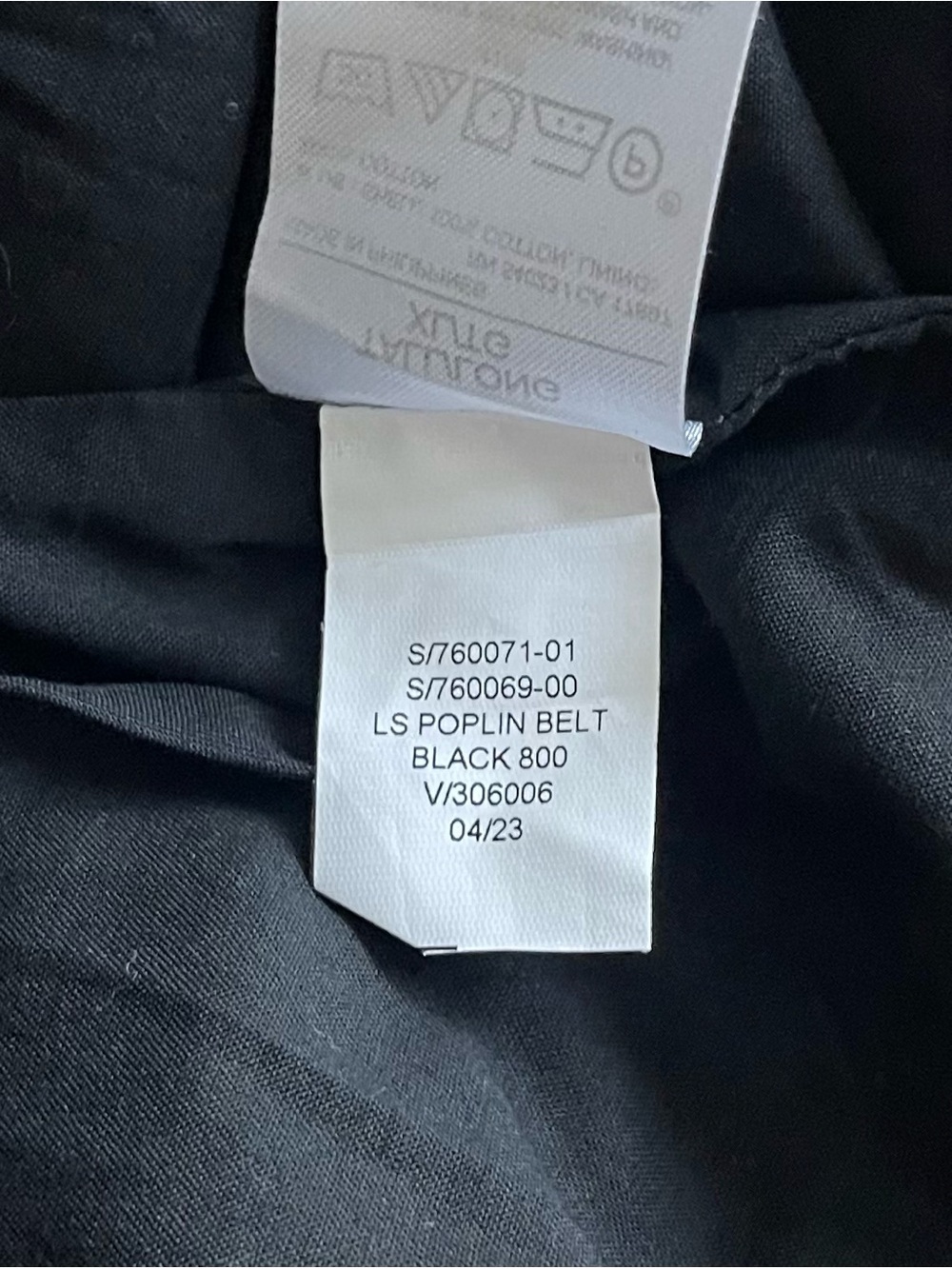 Banana Republic Black Long Sleeve Button-Front Shirt Dress Tie Waist XL Tall - Picture 7 of 7